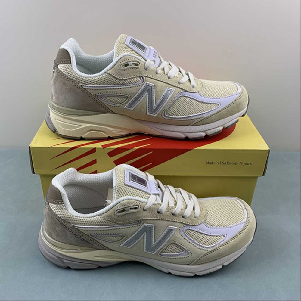 New Balance 990v4 MiUSA Limestone Mens Sneakers